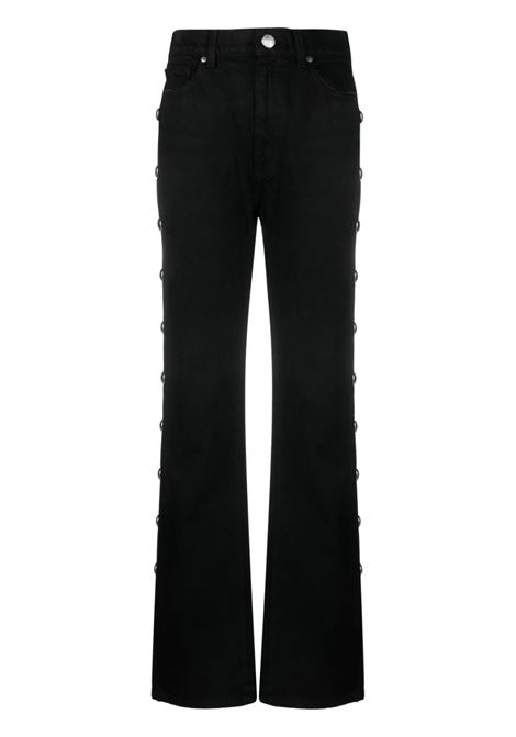 Black Danielle studded straight-leg jeans - women  KHAITE | 1104092