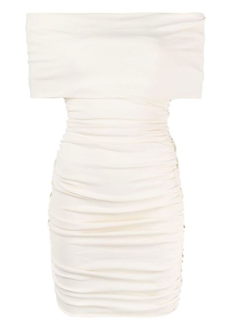 White ruched off-shoulder dress - women KHAITE | 8821400101