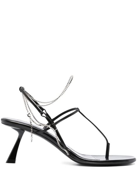Black Linden 65mm crystal-chain sandals - women KHAITE | F3047790830