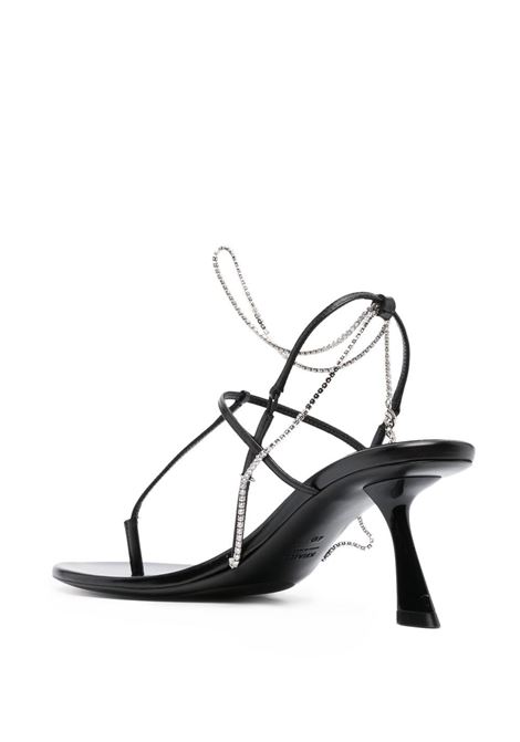 Black Linden 65mm crystal-chain sandals - women KHAITE | F3047790830
