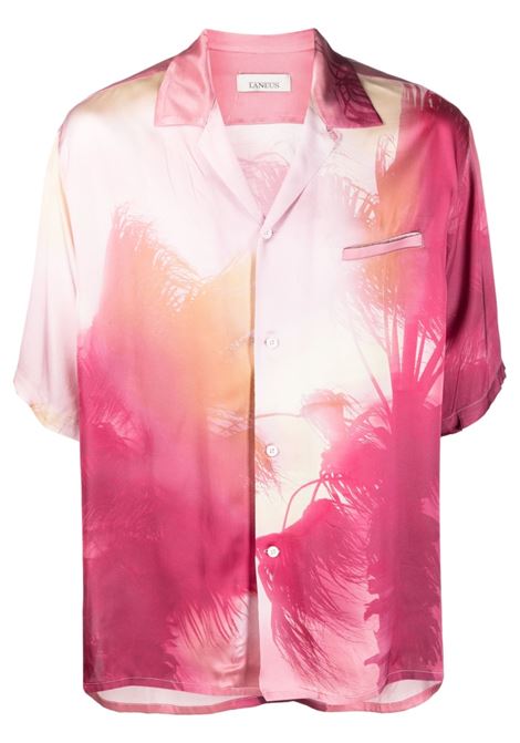 Camicia con stampa in rosa - uomo LANEUS | CMU332