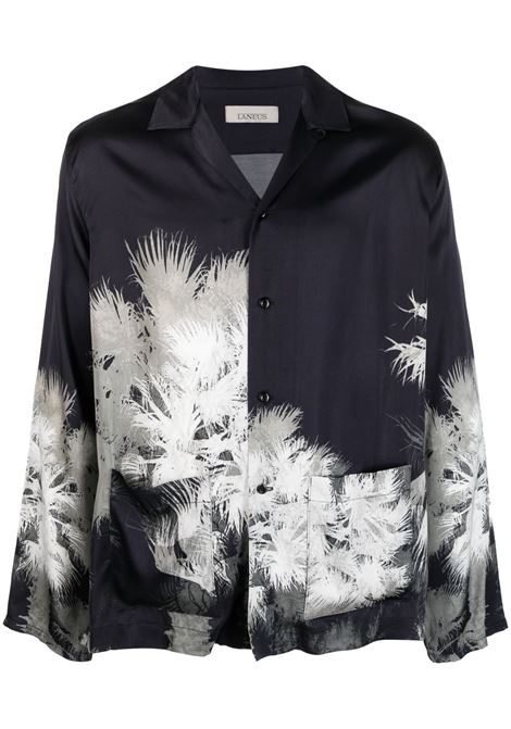 Camicia con stampa Palm Tree in nero - uomo LANEUS | CMU372