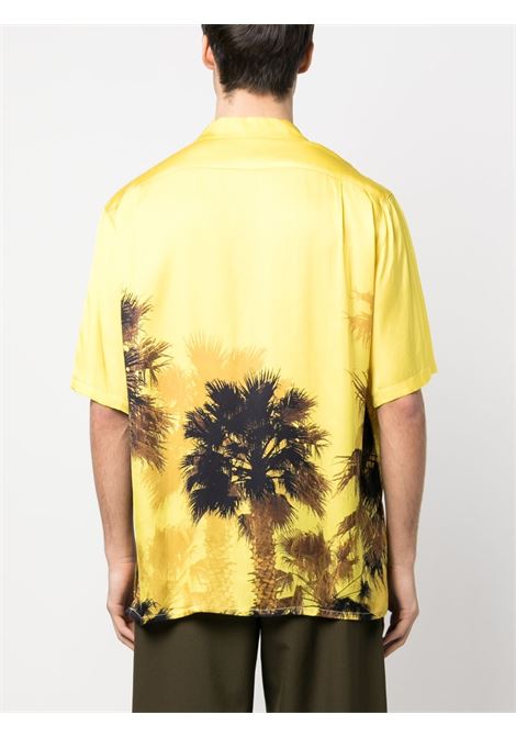 Camicia Palm Tree in giallo - uomo LANEUS | CMU381