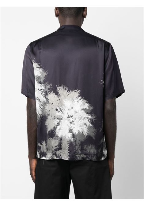 Blue palm tree-print shirt- men LANEUS | CMU382