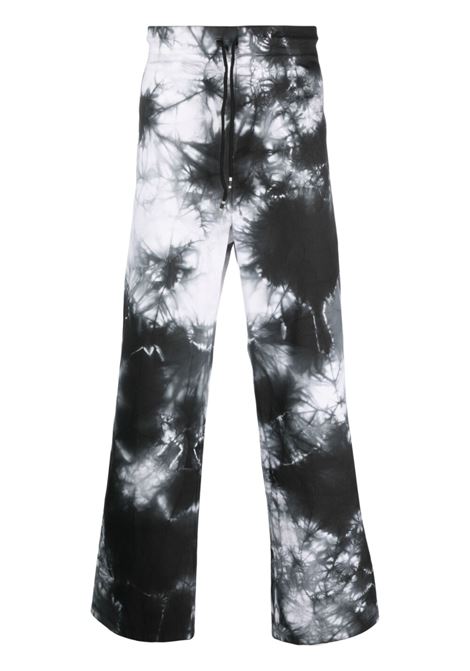 Pantaloni con fantasia tie dye in nero e bianco - uomo LANEUS | PNU68MLT