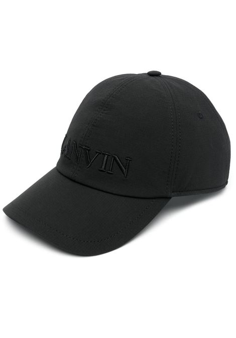 Black logo-embroidered cap - unisex LANVIN | AMHATQOORIST10