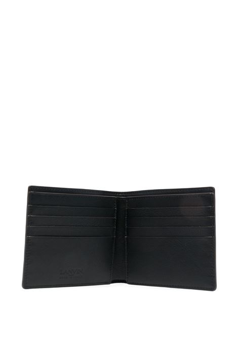 Portafoglio bi-fold con logo goffrato in nero - uomo LANVIN | LMSLSW01PIEN10