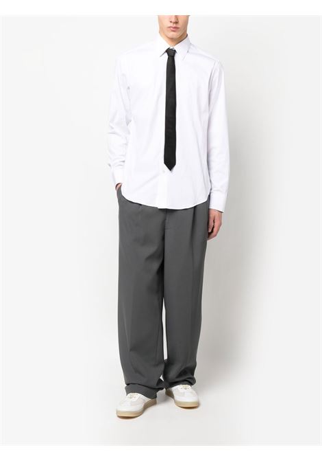 White long-sleeve slim-cut shirt - men LANVIN | RMSI0002559101