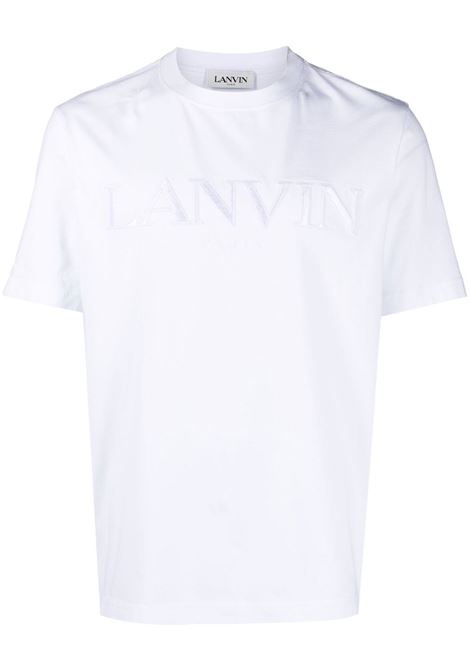White logo-embroidered T-shirt - men  LANVIN | RMTS0005J20801