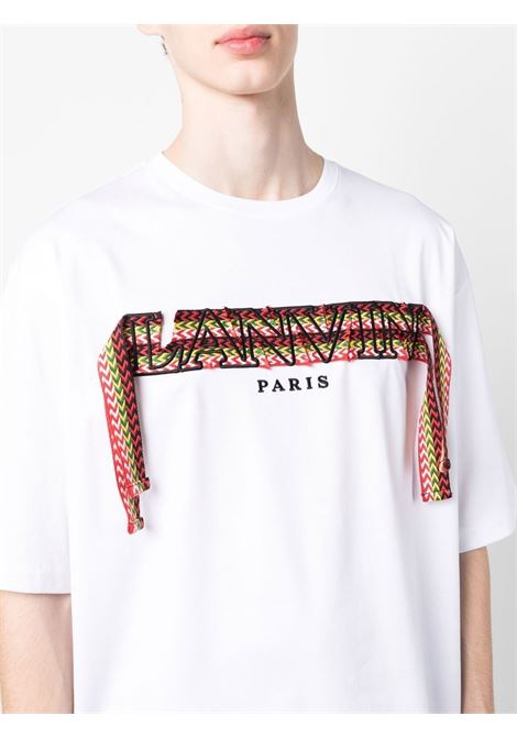 T-shirt con logo in bianco - uomo LANVIN | RMTS0017J1980140
