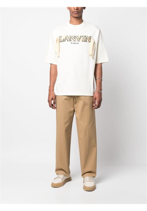 White embroidered T-shirt - men LANVIN | RMTS0026J198012