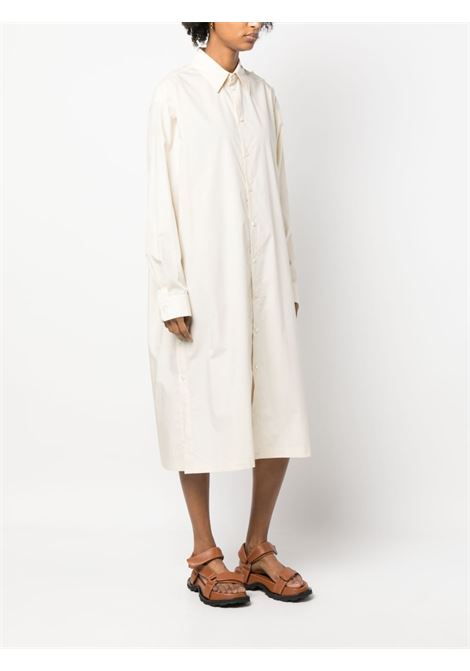 White long-sleeve cotton shirt dress - women LEMAIRE | DR1020LF588YE507