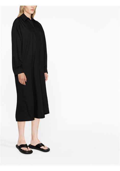 Black Twisted long-sleeve shirt dress - women LEMAIRE | DR1024LF588BK999