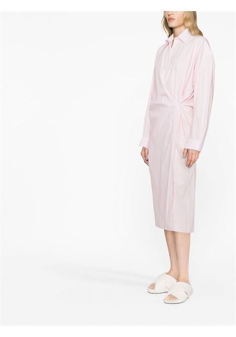 Pink Twisted long-sleeve shirt dress - women LEMAIRE | DR1024LF588RE341