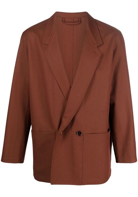 Brown double-breasted blazer - men LEMAIRE | JA1002LF1048BR400