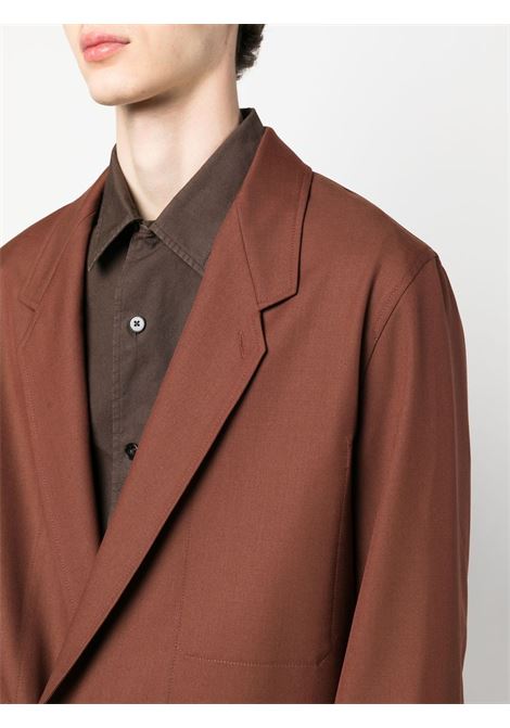 Brown double-breasted blazer - men LEMAIRE | JA1002LF1048BR400