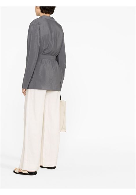 Giacca dopiopetto con cintura in grigio - donna LEMAIRE | JA146LF208BK928