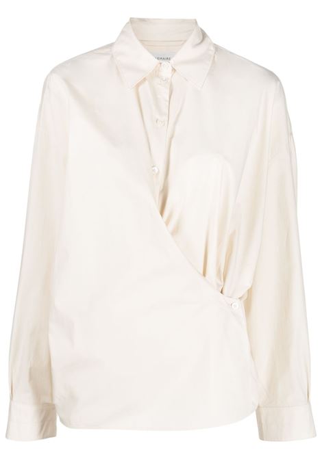 Camicia a portafoglio in beige - donna LEMAIRE | SH1032LF588YE507