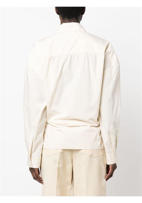 Biege wrap-design shirt - women  LEMAIRE | SH1032LF588YE507