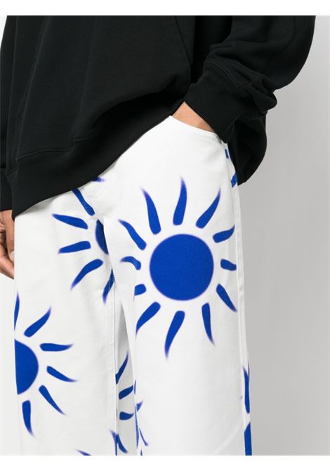 Jeans con stampa grafica in bianco e blu - unisex LIBERAL YOUTH MINISTRY | LYM03P0062