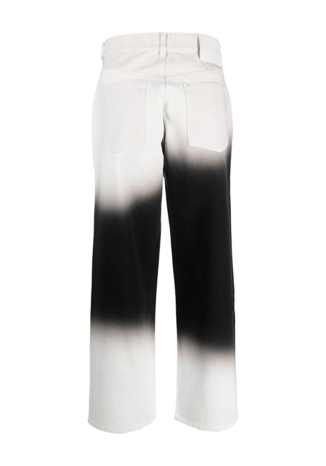 Black and white ombr?-effect straight-leg trousers - unisex LIBERAL YOUTH MINISTRY | LYM03P0071