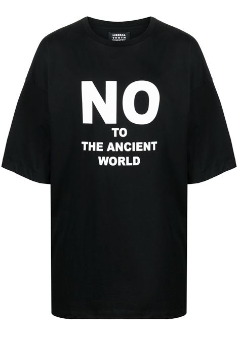 Black slogan-print T-shirt - unisex LIBERAL YOUTH MINISTRY | LYM03T0051