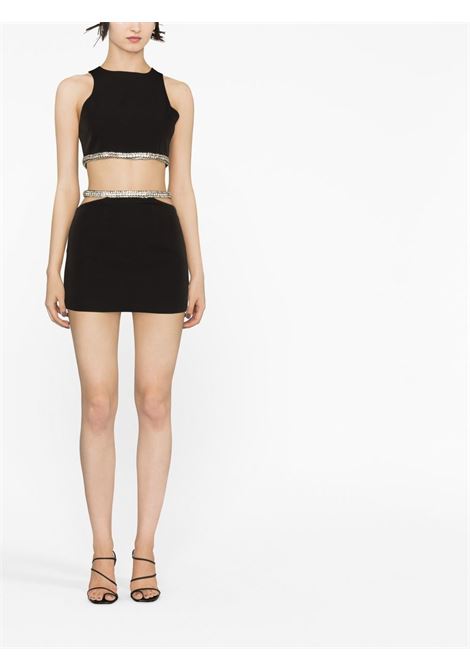 Black crystal-embellished mini skirt - women  LOU LOU | 0197L3S3MATBLK