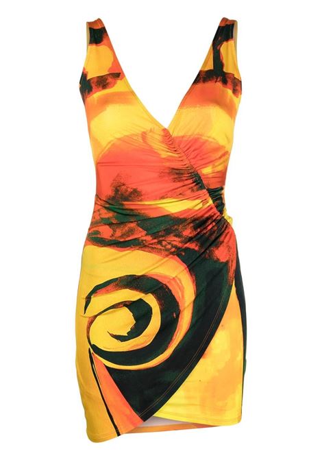 Multicolour Sea Breeze V-neck mini dress -women LOUISA BALLOU | 1141052001