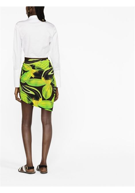 Black and green Coastline asymmetric miniskirt -women LOUISA BALLOU | 1151024000