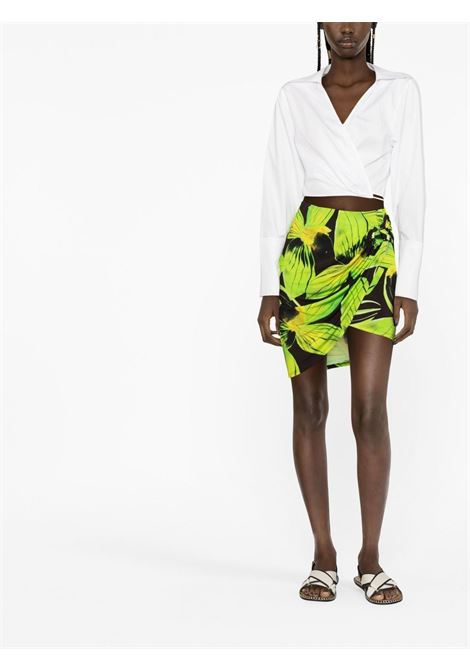 Black and green Coastline asymmetric miniskirt -women LOUISA BALLOU | 1151024000