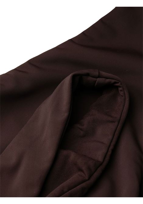 Dark brown asymmetric cut-out swimsuit -women LOUISA BALLOU | 1171040006