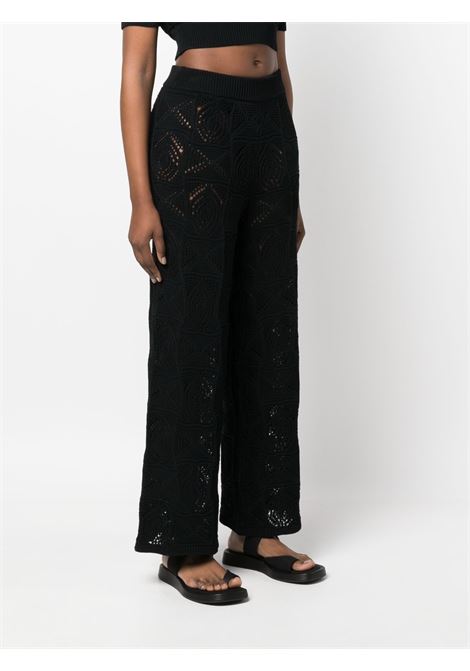 Pantalone elasticizzato in nero - donna LOULOU STUDIO | ALMABLK
