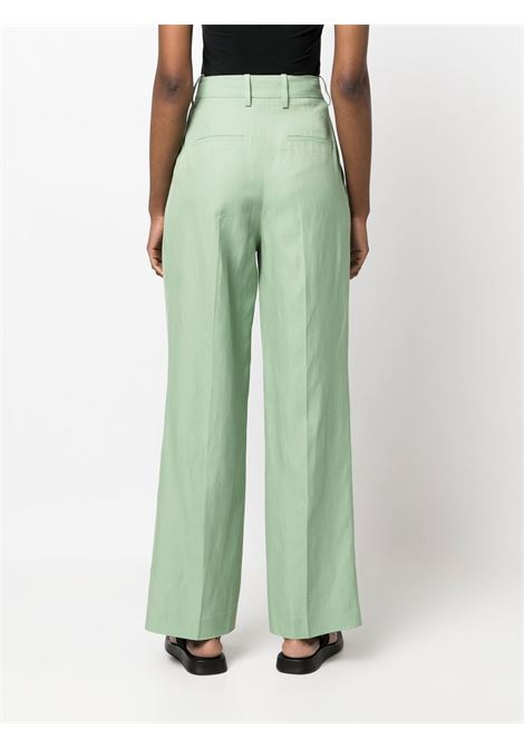 Pantaloni sartoriali dritti in verde - donna LOULOU STUDIO | CADARGRN