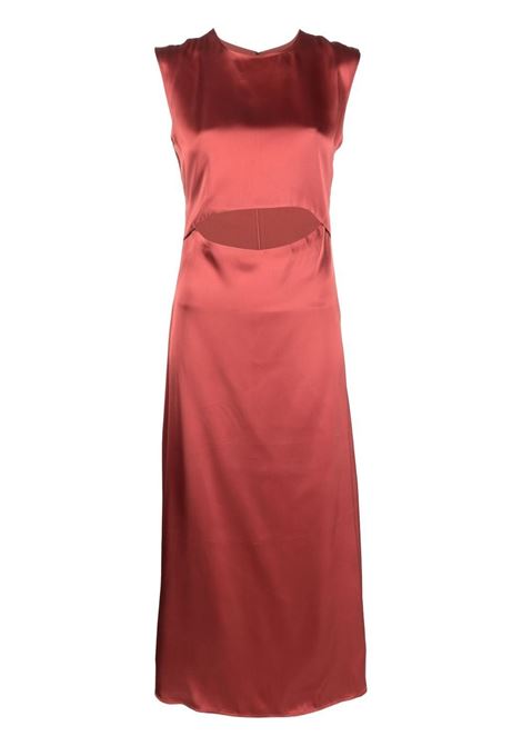 Red cut-out fitted dress - women LOULOU STUDIO | COPANCHRRY