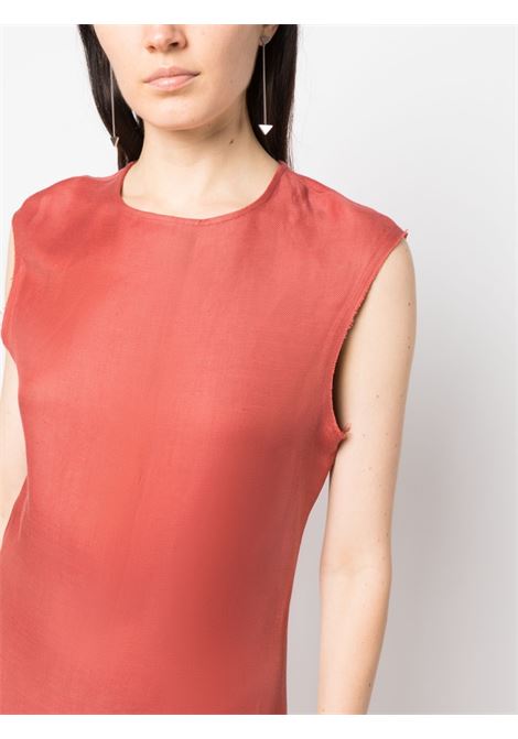 Red sleeveless midi dress - women LOULOU STUDIO | SONORACHRRY