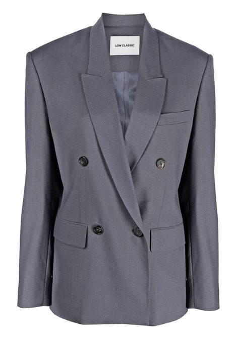 Grey double-breasted blazer - women LOW CLASSIC | LOW23SCBZ050CC
