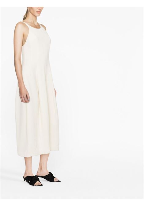 White round-neck midi dress - women LOW CLASSIC | LOW23UCDR050IV