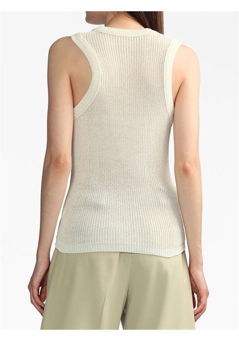 Top smanicato girocollo in beige - donna LOW CLASSIC | LOW23UMKN030CR