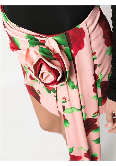 Minigonna drappeggiata stampa rose in rosa - donna MAGDA BUTRYM | 189423PNKPRNT