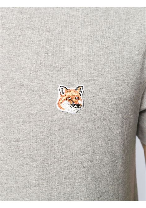 Grey fox-patch T-shirt - men MAISON KITSUNÉ | AM00103KJ0008H150