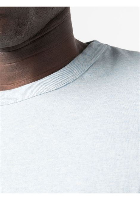 T-shirt con applicazione in azzurro - uomo MAISON KITSUNÉ | GM00118KJ0008H429