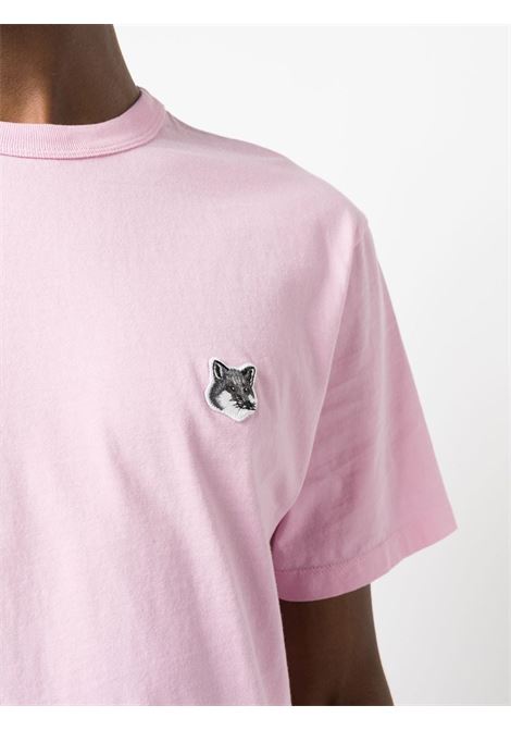 T-shirt con logo in rosa - uomo MAISON KITSUNÉ | GM00118KJ0008P626