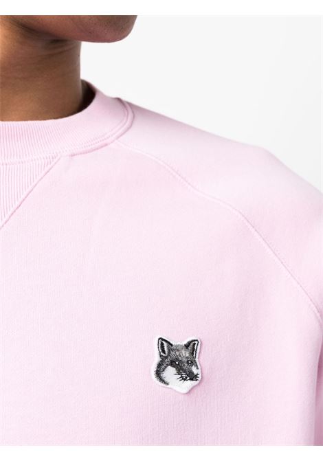 Pink logo-patch sweatshirt - men MAISON KITSUNÉ | GM00333KM0002P626