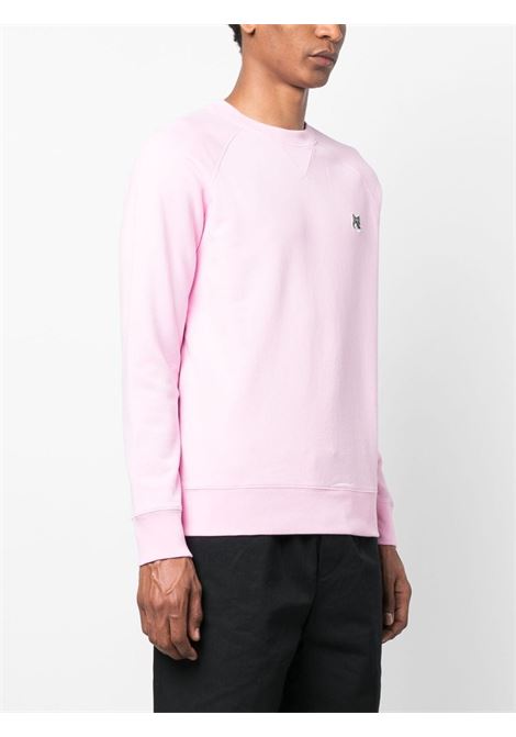 Pink logo-patch sweatshirt - men MAISON KITSUNÉ | GM00333KM0002P626