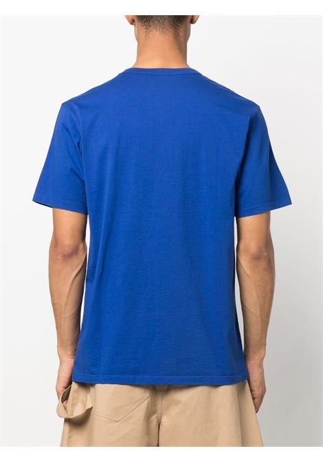 T-shirt con applicazione in blu - uomo MAISON KITSUNÉ | GU00154KJ0010P485