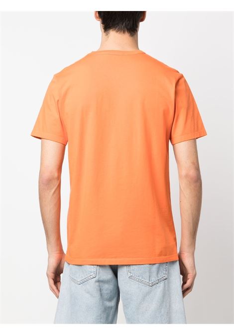 T-shirt con applicazione in arancione - uomo MAISON KITSUNÉ | GU00154KJ0010P851