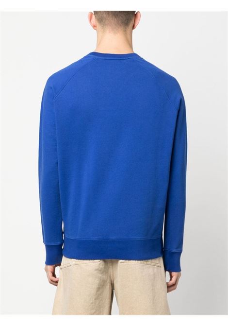 Blue logo-embroidered sweatshirt - men MAISON KITSUNÉ | GU00342KM0002P485