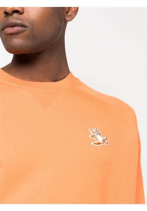 Orange Fox-patch sweatshirt - men MAISON KITSUNÉ | GU00342KM0002P851