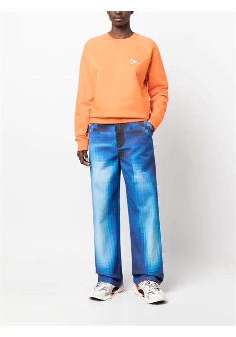 Orange Fox-patch sweatshirt - men MAISON KITSUNÉ | GU00342KM0002P851