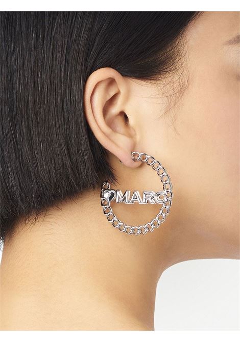 Silver logo-detailing earrings - women MARC JACOBS | J207MT4RE22980